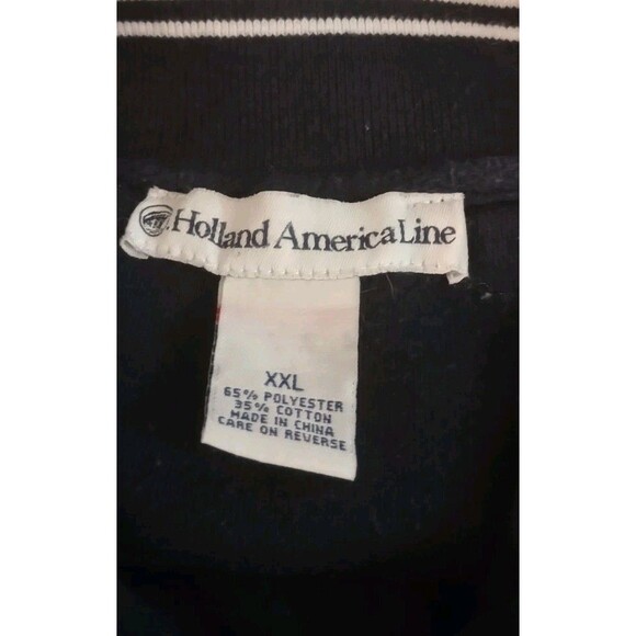 Holland American Line‎ Sweatshirt Pullover 1/4 Zip Cruise Ship Blue Women's XXL - Picture 5 of 6